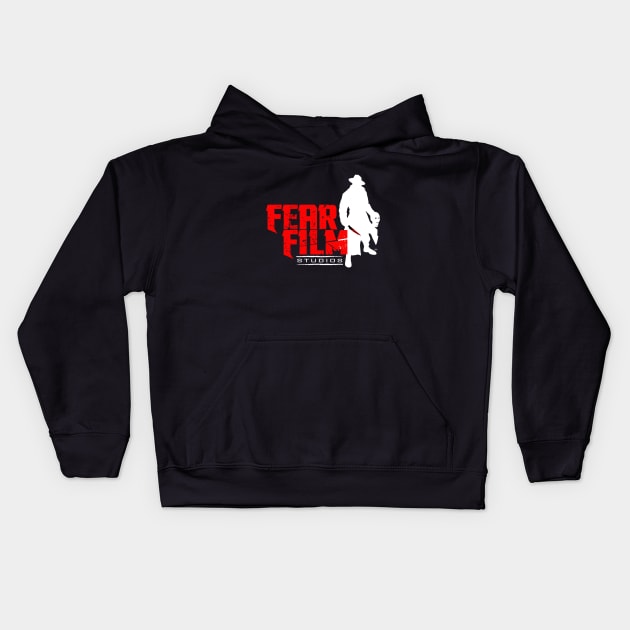 Official FEAR FILM Studios - FEAR GEAR Black Kids Hoodie by FearFilmStudios